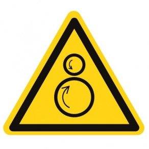 Pictogramme danger rouleaux contrarotatifs ISO7010-W025