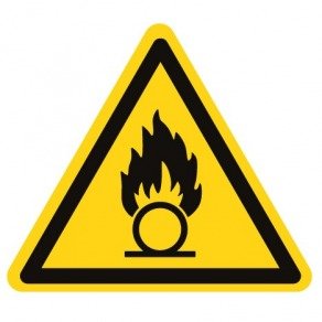 Pictogramme danger substances comburantes ISO7010-W028