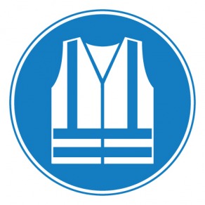 Pictogramme gilet de sécurité haute visibilité obligatoire ISO7010-M015