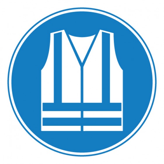 Pictogramme gilet de sécurité haute visibilité obligatoire ISO7010-M015