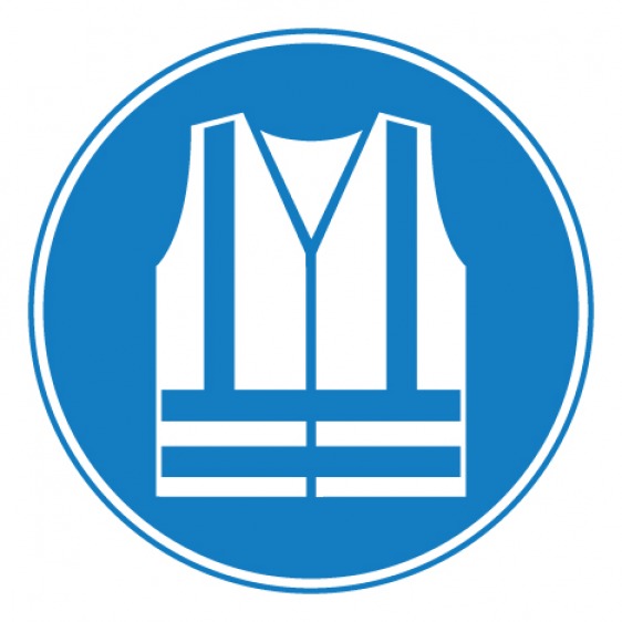 Pictogramme gilet de sécurité haute visibilité obligatoire ISO7010-M015