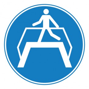 Pictogramme obligation d'utiliser la passerelle ISO7010-M023