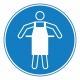 Pictogramme obligation d'utiliser un tablier de protection ISO7010-M026