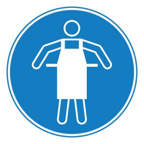 Pictogramme obligation d'utiliser un tablier de protection ISO7010-M026