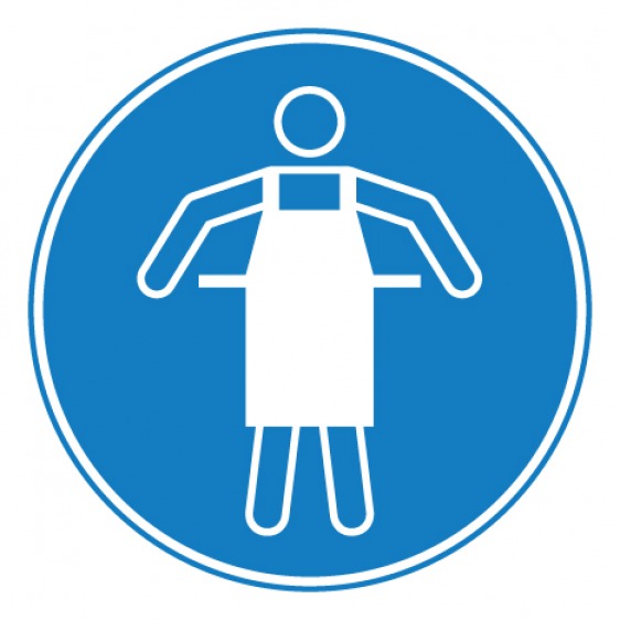 Pictogramme obligation d'utiliser un tablier de protection ISO7010-M026