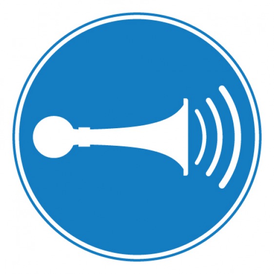 Pictogramme klaxon obligatoire ISO7010-M029