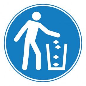 Pictogramme obligation d'utiliser la poubelle ISO7010-M030