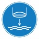 Pictogramme obligation d'abaisser l'embarcation de sauvetage à l'eau dans l'ordre de lancement ISO7010-M039
