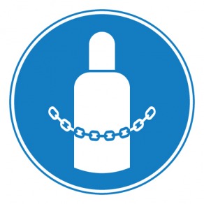 Pictogramme obligation de sécuriser les bouteilles de gaz ISO7010-M046