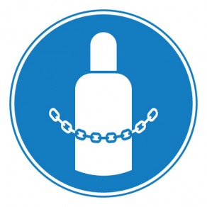 Pictogramme obligation de sécuriser les bouteilles de gaz ISO7010-M046
