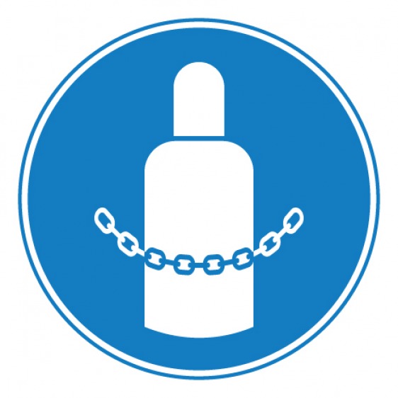Pictogramme obligation de sécuriser les bouteilles de gaz ISO7010-M046