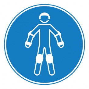 Pictogramme obligation de porter un équipement de protection pour sports à roulettes ISO7010-M049