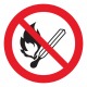 Pictogramme flammes nues interdites ISO7010-P003