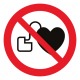 Pictogramme interdit aux personnes porteuses d'un stimulateur cardiaque ISO7010-P007