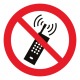 Pictogramme interdiction d'activer des téléphones mobiles ISO7010-P013