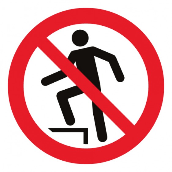 Pictogramme interdiction de marcher sur la surface ISO7010-P019