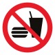 Pictogramme interdiction de manger ou de boire ISO7010-P022