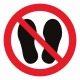 Pictogramme interdiction de marcher ou de stationner à cet endroit ISO7010-P024