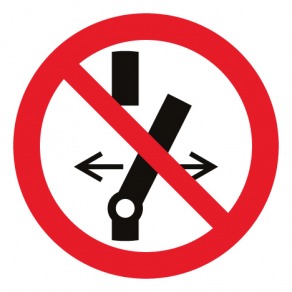 Pictogramme interdiction de modifier la position de l'interrupteur ISO7010-P031