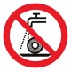 Pictogramme ne pas utiliser pour rectification plane ISO7010-P032