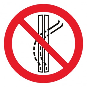 Pictogramme interdiction de quitter la piste de remontée ISO7010-P037