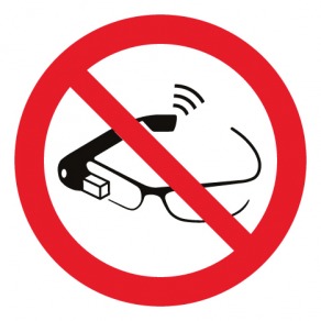 Pictogramme interdiction d'utiliser des lunettes intelligentes ISO7010-P044