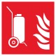 Pictogramme système fixe d'extincteurs d'incendie en série ISO7010-F008