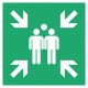 Pictogramme point de rassemblement après évacuation ISO7010-E007