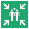 Pictogramme point de rassemblement après évacuation ISO7010-E007