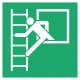 Pictogramme fenêtre de secours avec échelle de secours ISO7010-E016