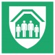 Pictogramme abri de protection ISO7010-E021