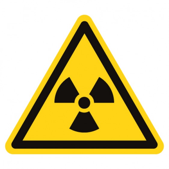 Pictogramme danger matières radioactives ou radiations ionisantes ISO7010-W003