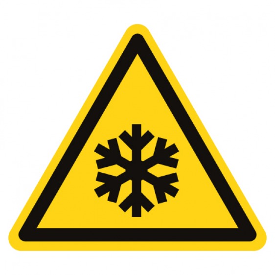 Pictogramme danger basses températures/conditions de gel ISO7010-W010