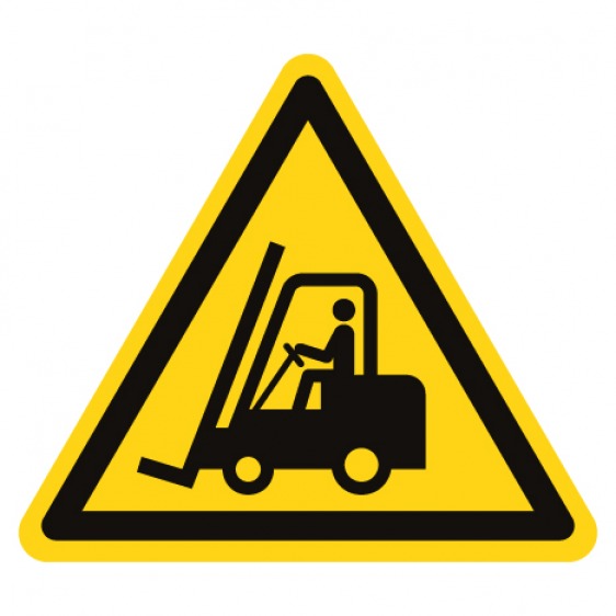 Pictogramme danger chariots élévateurs ou autres véhicules industriels ISO7010-W014