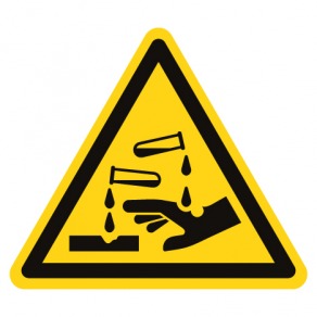 Pictogramme danger substances corrosives ISO7010-W023
