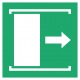Pictogramme faire coulisser la porte vers la droite pour ouvrir ISO7010-E033