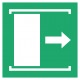 Pictogramme faire coulisser la porte vers la droite pour ouvrir ISO7010-E033