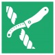 Pictogramme couteau du radeau de sauvetage ISO7010-E035