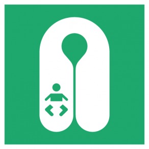 Pictogramme gilet de sauvetage pour bébé ISO7010-E046