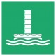 Pictogramme toboggan couvert d'évacuation marine ISO7010-E055