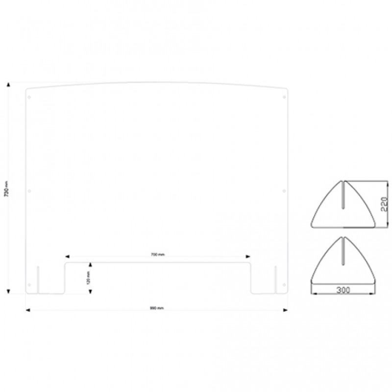 Panneau plexiglass transparent de protection contre le coronavirus