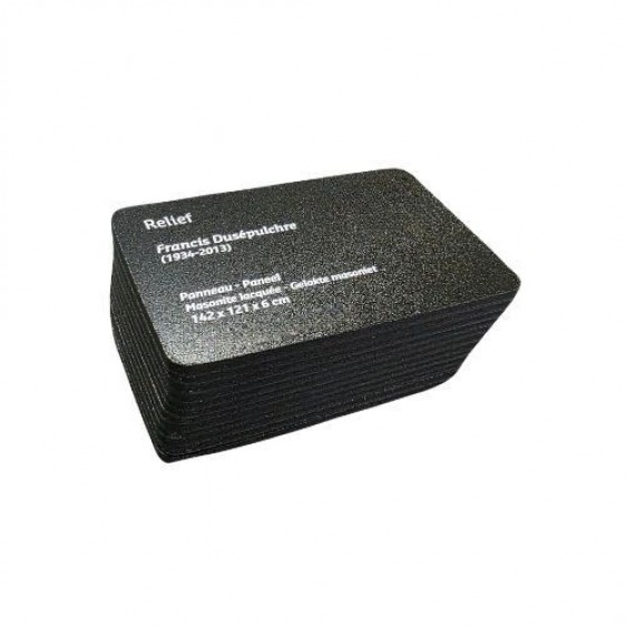 plaquette forex noir impression directe UV