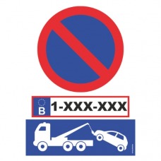 Interdiction de stationner avec plaque d'immatriculation