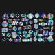 Petit stickers adhésif holographique
